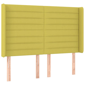 Κρεβάτι Boxspring με Στρώμα & LED Πράσινο 140x190 εκ Υφασμάτινο