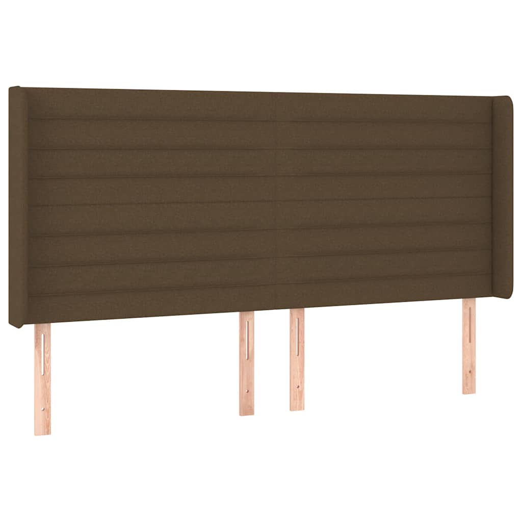 Κρεβάτι Boxspring με Στρώμα & LED Σκ.Καφέ 180x200εκ. Υφασμάτινο - Pakobazaar