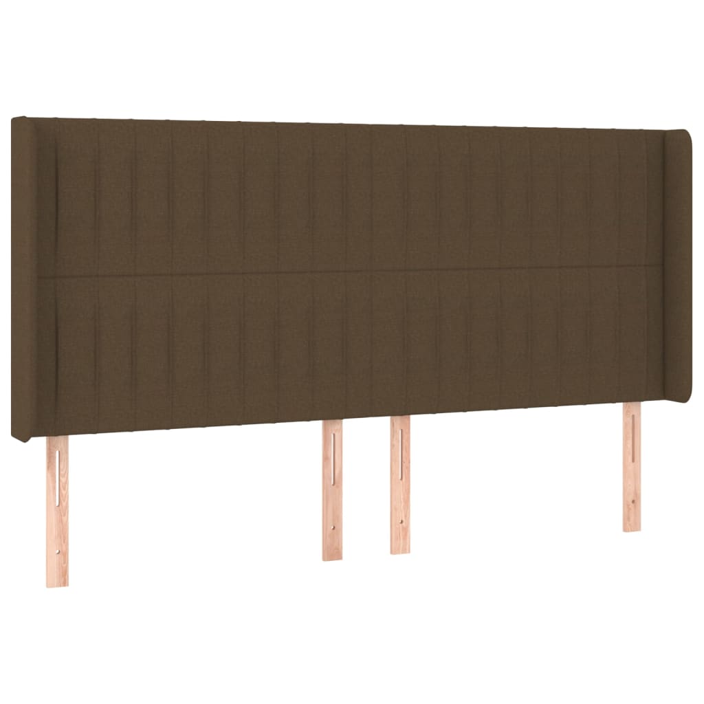 Κρεβάτι Boxspring με Στρώμα & LED Σκ.Καφέ 160x200εκ. Υφασμάτινο - Pakobazaar