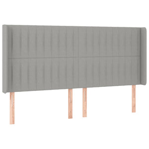 Κρεβάτι Boxspring με Στρώμα & LED Αν.Γκρι 180x200εκ. Υφασμάτινο