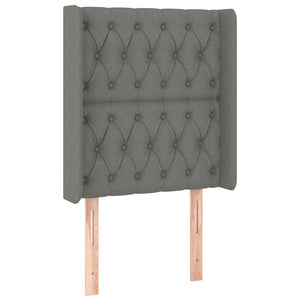 Κρεβάτι Boxspring με Στρώμα & LED Σκ.Γκρι 80x200 εκ. Υφασμάτινο - Pakobazaar