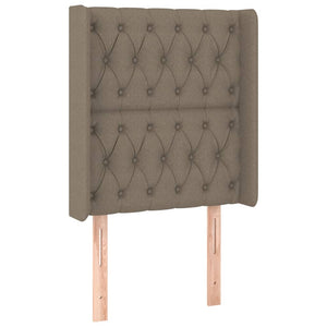 Κρεβάτι Boxspring με Στρώμα & LED Taupe 80x200 εκ. Υφασμάτινο