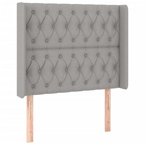 Κρεβάτι Boxspring με Στρώμα & LED Αν.Γκρι 100x200εκ. Υφασμάτινο
