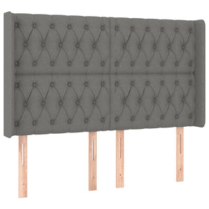 Κρεβάτι Boxspring με Στρώμα & LED Σκ.Γκρι 160x200 εκ Υφασμάτινο - Pakobazaar