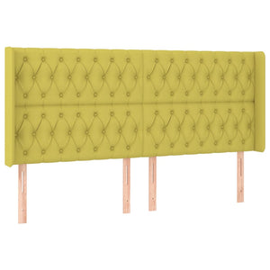 Κρεβάτι Boxspring με Στρώμα & LED Πράσινο 180x200 εκ Υφασμάτινο