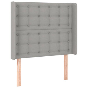 Κρεβάτι Boxspring με Στρώμα & LED Αν.Γκρι 80x200 εκ. Υφασμάτινο