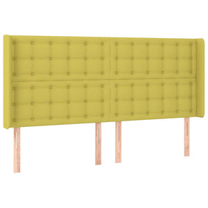 Κρεβάτι Boxspring με Στρώμα & LED Πράσινο 160x200 εκ Υφασμάτινο - Pakobazaar