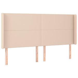 Κρεβάτι Boxspring Στρώμα&LED Καπουτσίνο 180x200 εκ. Συνθ. Δέρμα - Pakobazaar