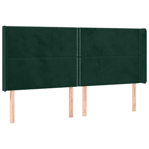 Κρεβάτι Boxspring με Στρώμα & LED Σκ. Πράσινο 200x200εκ Βελούδο - Pakobazaar