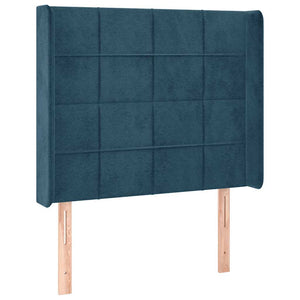 Κρεβάτι Boxspring με Στρώμα & LED Σκ. Μπλε 100x200εκ. Βελούδινο - Pakobazaar