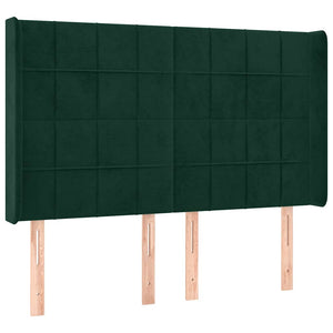 Κρεβάτι Boxspring με Στρώμα & LED Σκ. Πράσινο 140x190εκ Βελούδο - Pakobazaar