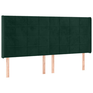 Κρεβάτι Boxspring με Στρώμα & LED Σκ. Πράσινο 180x200εκ Βελούδο - Pakobazaar