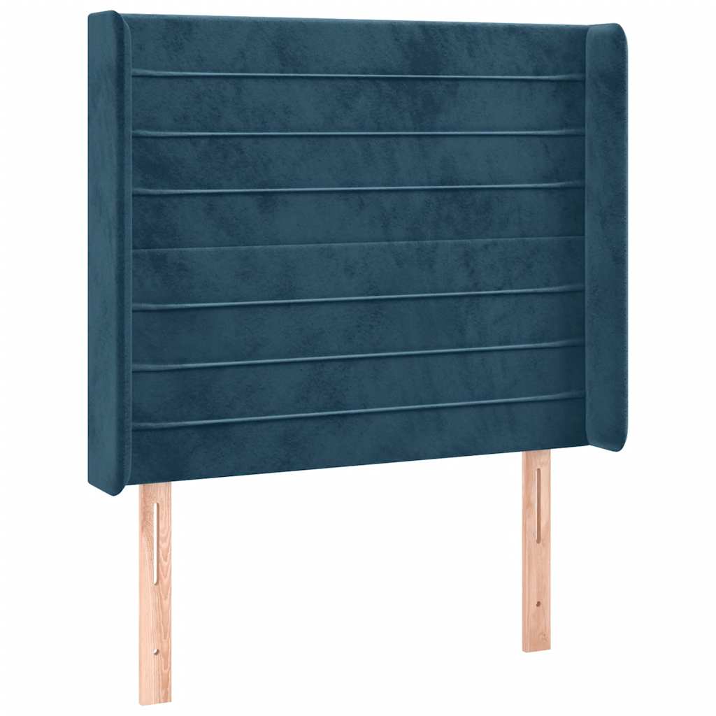 Κρεβάτι Boxspring με Στρώμα & LED Σκ. Μπλε 100x200εκ. Βελούδινο - Pakobazaar