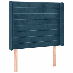Κρεβάτι Boxspring με Στρώμα & LED Σκ. Μπλε 100x200εκ. Βελούδινο - Pakobazaar