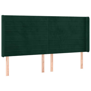 Κρεβάτι Boxspring με Στρώμα & LED Σκ. Πράσινο 180x200εκ Βελούδο - Pakobazaar