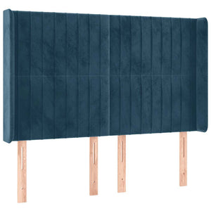 Κρεβάτι Boxspring με Στρώμα & LED Σκ. Μπλε 140x200εκ. Βελούδινο - Pakobazaar