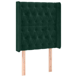 Κρεβάτι Boxspring με Στρώμα & LED Σκ. Πράσινο 80x200 εκ Βελούδο - Pakobazaar
