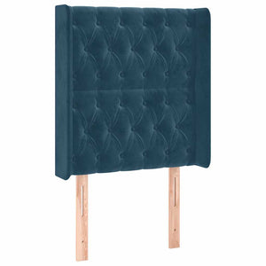 Κρεβάτι Boxspring με Στρώμα & LED Σκ. Μπλε 80x200 εκ. Βελούδινο - Pakobazaar