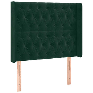 Κρεβάτι Boxspring με Στρώμα & LED Σκ. Πράσινο 100x200εκ Βελούδο - Pakobazaar