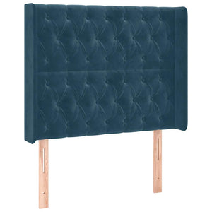 Κρεβάτι Boxspring με Στρώμα & LED Σκ. Μπλε 100x200εκ. Βελούδινο - Pakobazaar