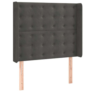 Κρεβάτι Boxspring με Στρώμα & LED Σκ. Γκρι 80x200 εκ. Βελούδινο
