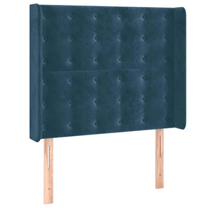 Κρεβάτι Boxspring με Στρώμα & LED Σκ. Μπλε 100x200εκ. Βελούδινο - Pakobazaar
