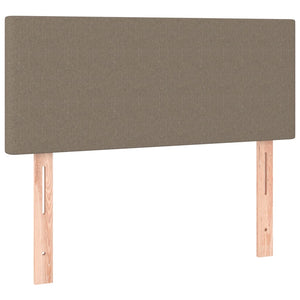 Κρεβάτι Boxspring με Στρώμα & LED Taupe 80x200 εκ. Υφασμάτινο