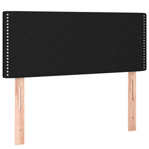Κρεβάτι Boxspring με Στρώμα & LED Μαύρο 120x200 εκ. Υφασμάτινο