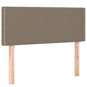 Κρεβάτι Boxspring με Στρώμα & LED Taupe 120x200 εκ. Υφασμάτινο