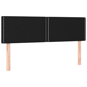 Κρεβάτι Boxspring με Στρώμα & LED Μαύρο 140x190 εκ. Υφασμάτινο