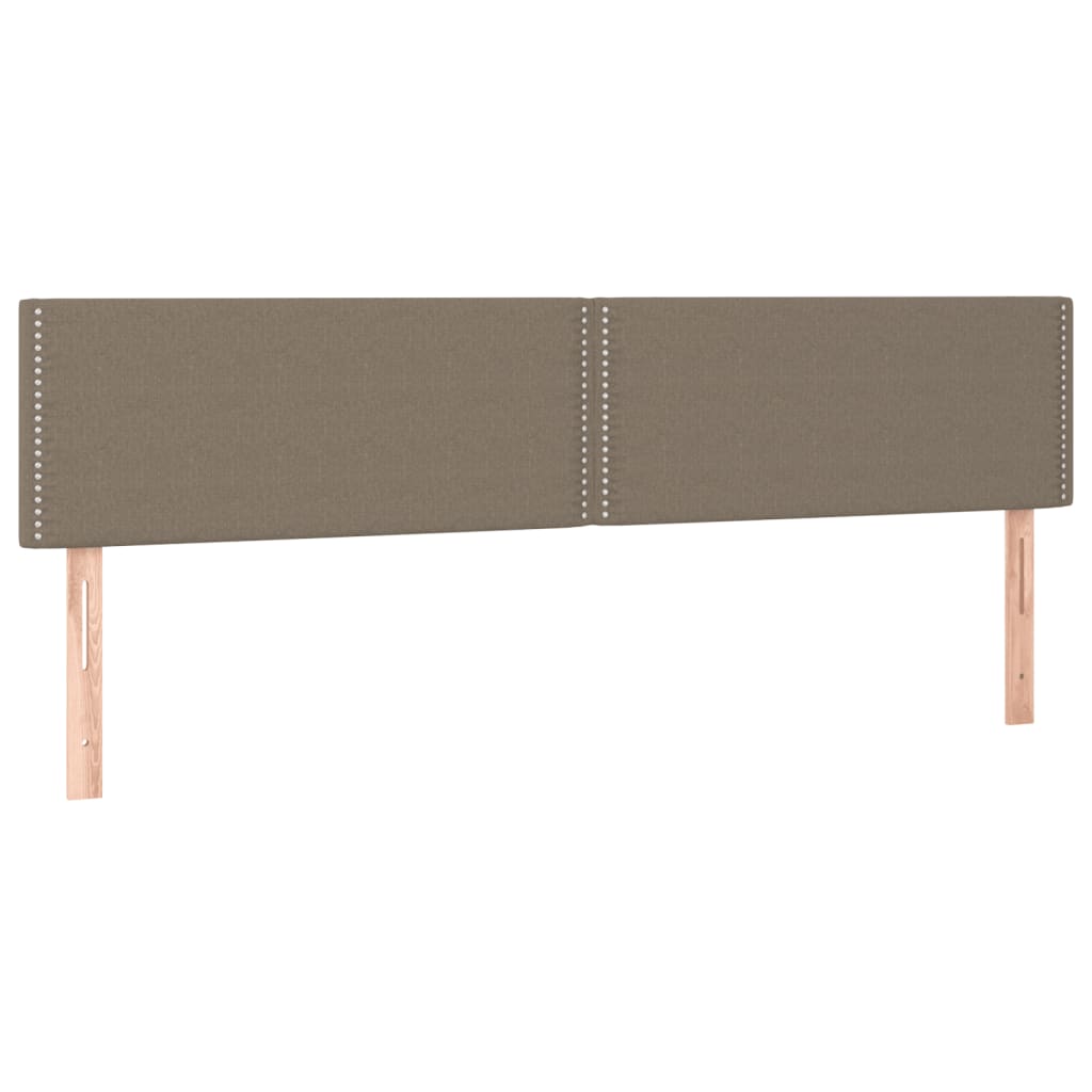 Κρεβάτι Boxspring με Στρώμα & LED Taupe 160x200 εκ. Υφασμάτινο