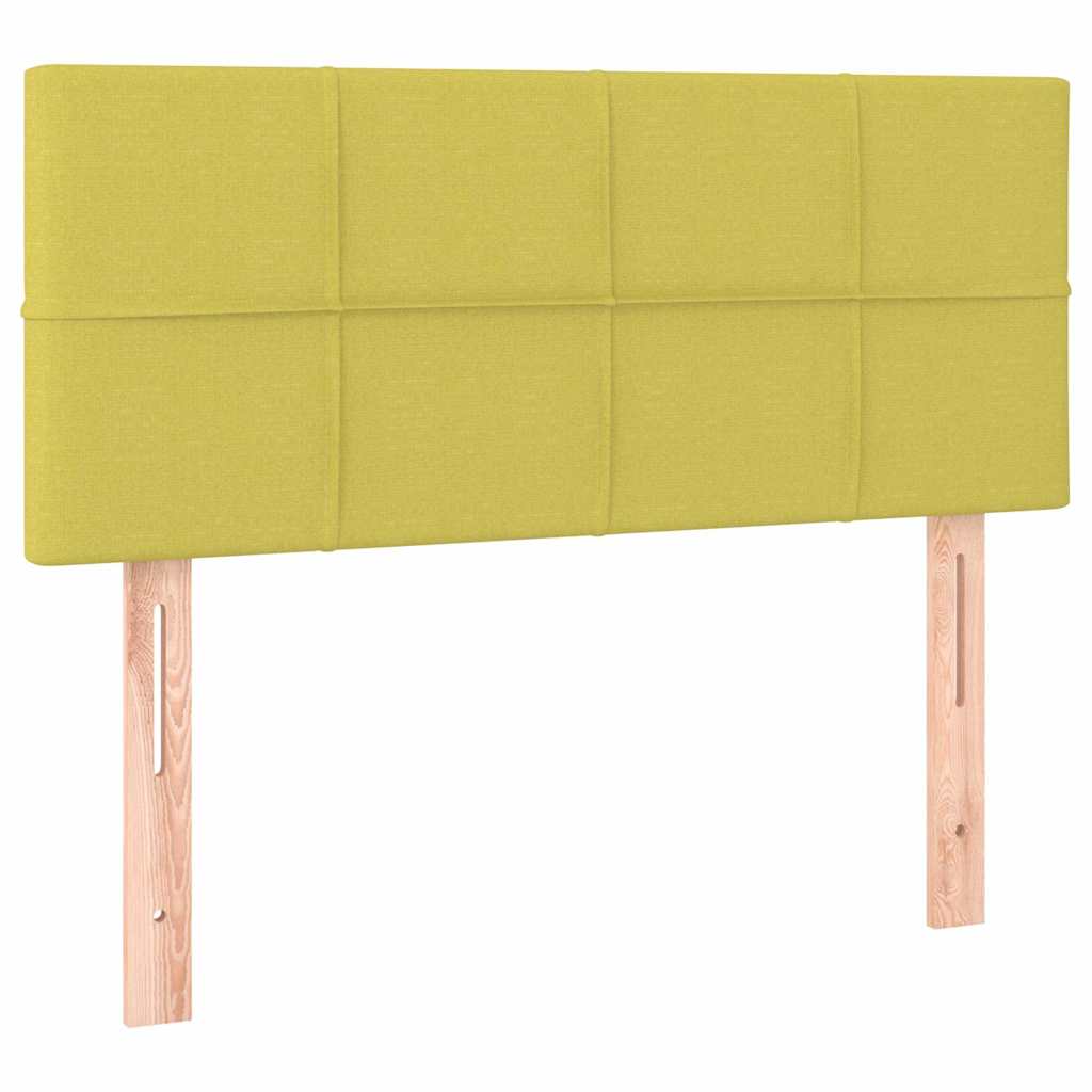 Κρεβάτι Boxspring με Στρώμα & LED Πράσινο 80x200 εκ. Υφασμάτινο