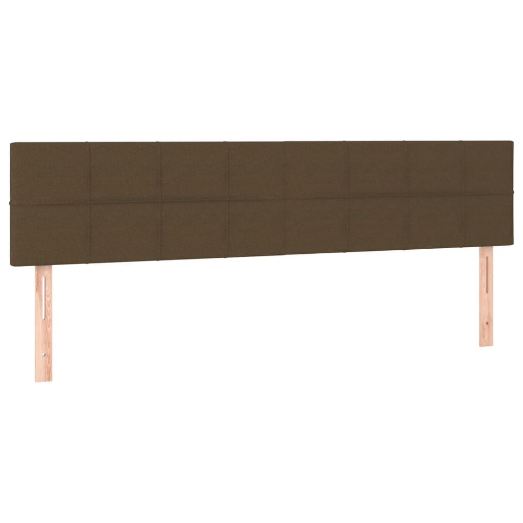 Κρεβάτι Boxspring με Στρώμα & LED Σκ.Καφέ 160x200 εκ Υφασμάτινο