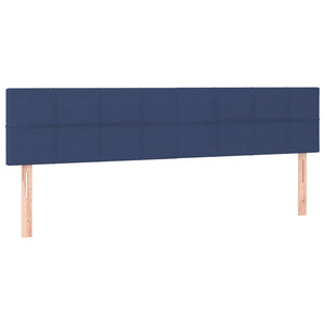 Κρεβάτι Boxspring με Στρώμα & LED Μπλε 180x200 εκ. Υφασμάτινο
