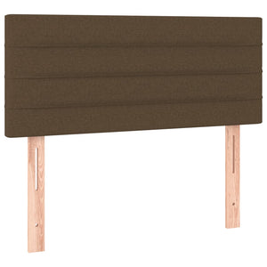 Κρεβάτι Boxspring με Στρώμα & LED Σκ.Καφέ 80x200 εκ. Υφασμάτινο