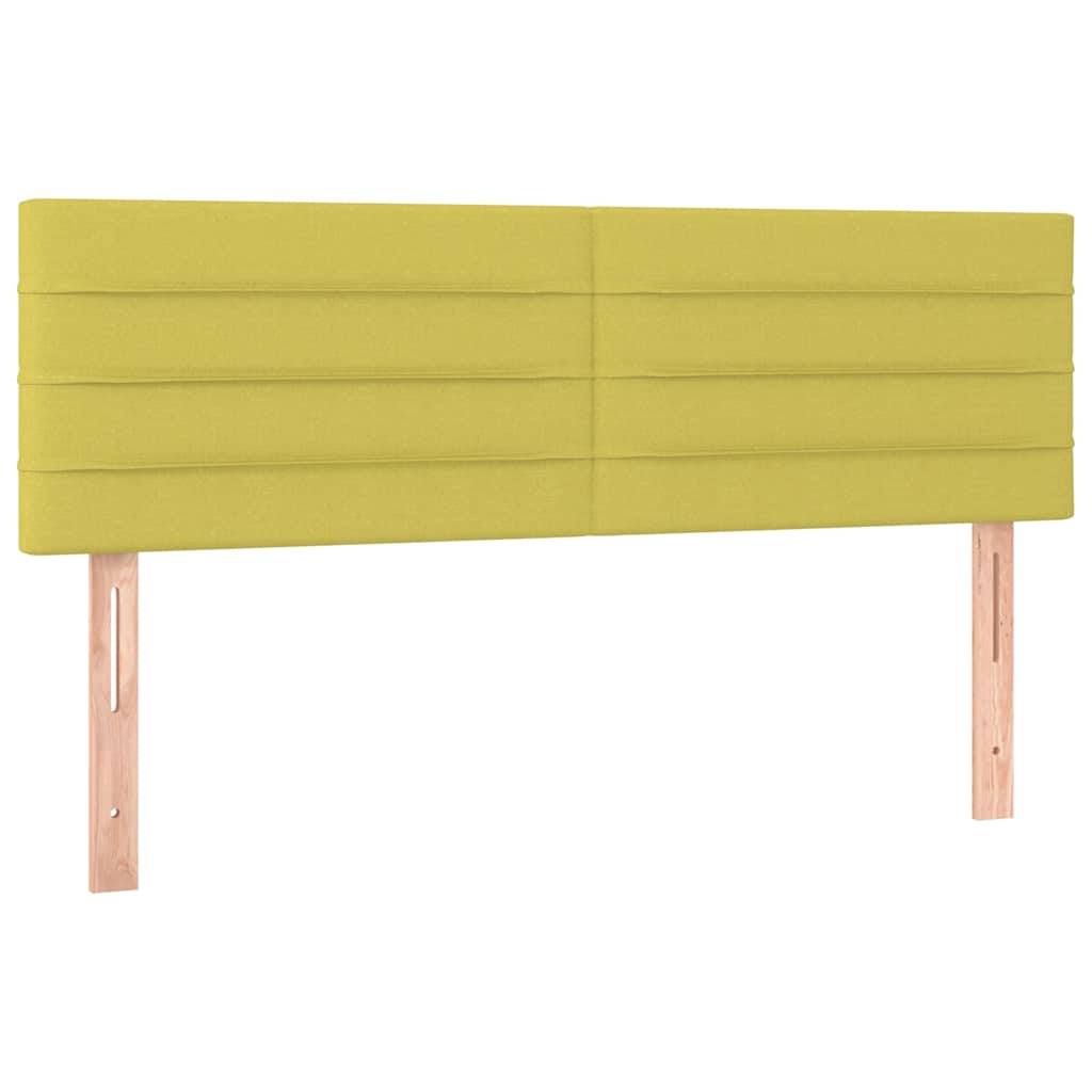 Κρεβάτι Boxspring με Στρώμα & LED Πράσινο 140x190 εκ Υφασμάτινο - Pakobazaar