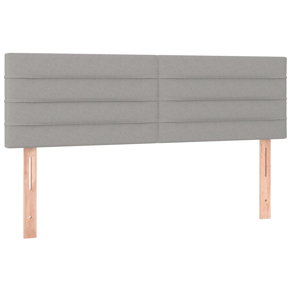 Κρεβάτι Boxspring με Στρώμα & LED Αν.Γκρι 140x200 εκ Υφασμάτινο