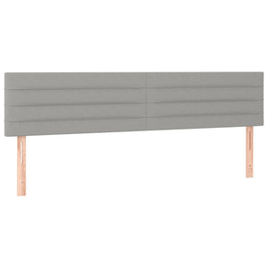 Κρεβάτι Boxspring με Στρώμα & LED Αν.Γκρι 200x200εκ. Υφασμάτινο - Pakobazaar