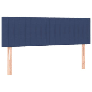 Κρεβάτι Boxspring με Στρώμα & LED Μπλε 140x200 εκ. Υφασμάτινο