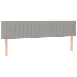 Κρεβάτι Boxspring με Στρώμα & LED Αν.Γκρι 160x200 εκ Υφασμάτινο