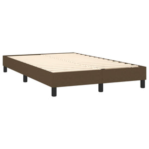 Κρεβάτι Boxspring με Στρώμα & LED Σκ.Καφέ 120x200 εκ Υφασμάτινο