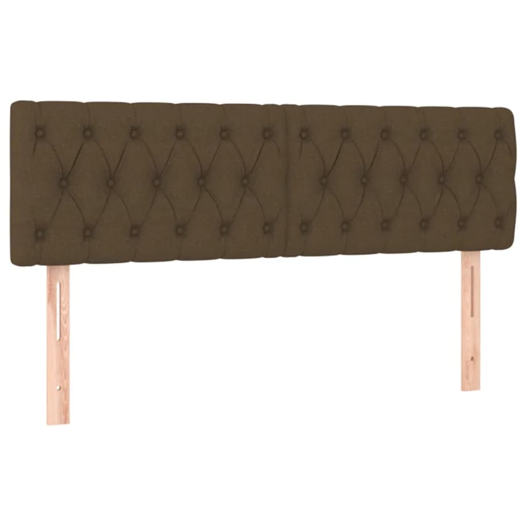Κρεβάτι Boxspring με Στρώμα & LED Σκ.Καφέ 140x200 εκ Υφασμάτινο - Pakobazaar