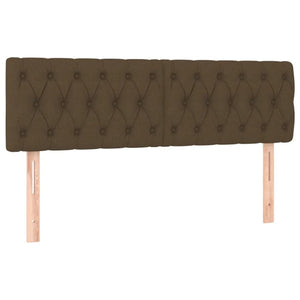 Κρεβάτι Boxspring με Στρώμα & LED Σκ.Καφέ 140x200 εκ Υφασμάτινο - Pakobazaar