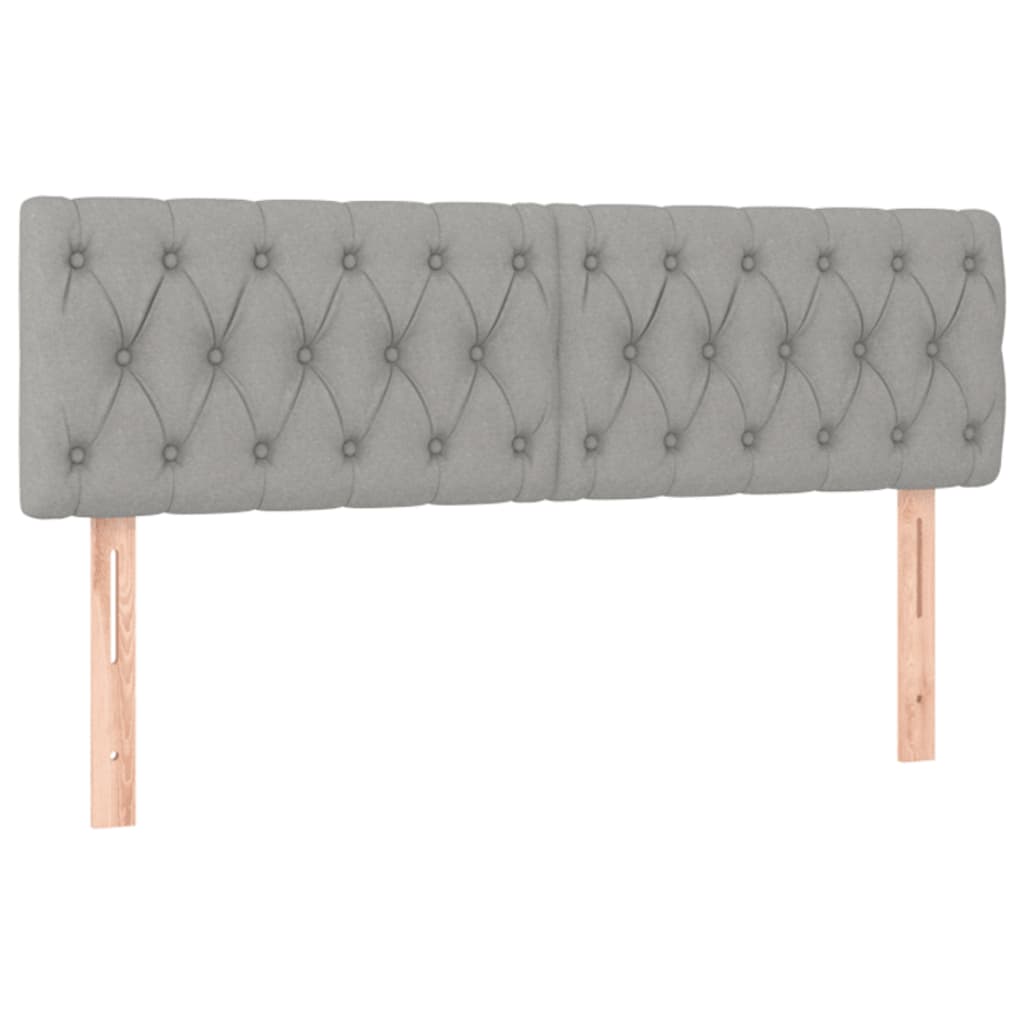 Κρεβάτι Boxspring με Στρώμα & LED Αν.Γκρι 160x200 εκ Υφασμάτινο