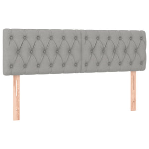 Κρεβάτι Boxspring με Στρώμα & LED Αν.Γκρι 160x200 εκ Υφασμάτινο
