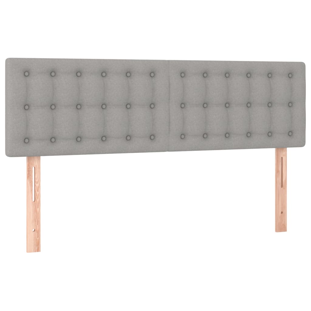 Κρεβάτι Boxspring με Στρώμα & LED Αν.Γκρι 140x200 εκ Υφασμάτινο - Pakobazaar