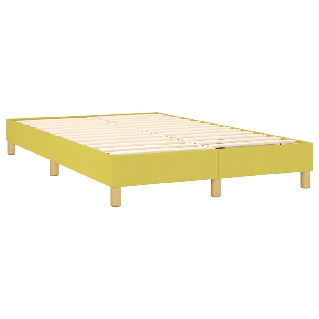Κρεβάτι Boxspring με Στρώμα & LED Πράσινο 120x200 εκ Υφασμάτινο