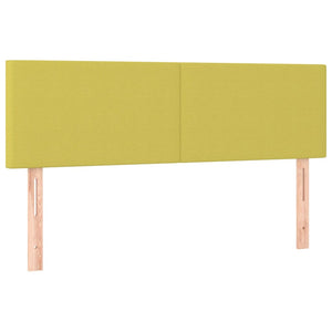 Κρεβάτι Boxspring με Στρώμα & LED Πράσινο 140x190 εκ Υφασμάτινο