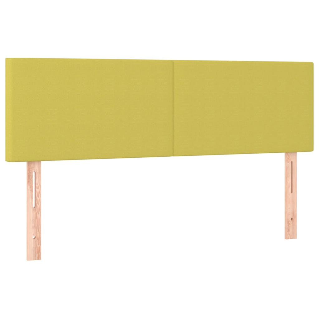 Κρεβάτι Boxspring με Στρώμα & LED Πράσινο 140x200 εκ Υφασμάτινο