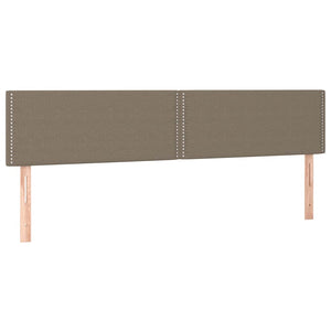 Κρεβάτι Boxspring με Στρώμα & LED Taupe 160x200 εκ. Υφασμάτινο